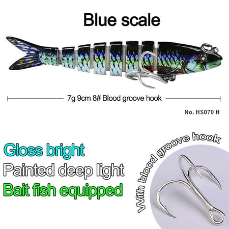 RONSHIN Lifelike Lure Minnow Bait Fishing Lures Swimbait With Trible Hook 9cm/7g Hard Bait For Bass Trout Perch Outdoor Freshwater Saltwater Fishing Gear Color H
