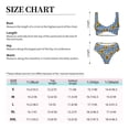 thumbnail image 4 of Kdxio Sunflowers Print Women's 2 Piece High Waisted Wrap Spaghetti Strap Summer Swimsuit Bikini Set-Large, 4 of 7