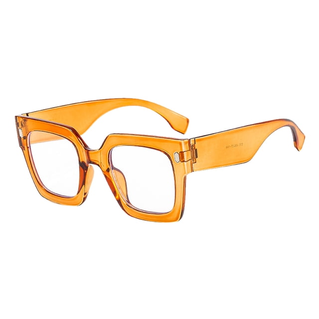 Adults Unisex Summer Personality Square Retro Wide Leg Multicolor Sunglasses