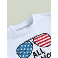 thumbnail image 4 of Baby 4th of July Outfit Boy Girl Newborn Infant Toddler USA T Shirts Oversized Romper Onesie Cute Clothes, 4 of 6