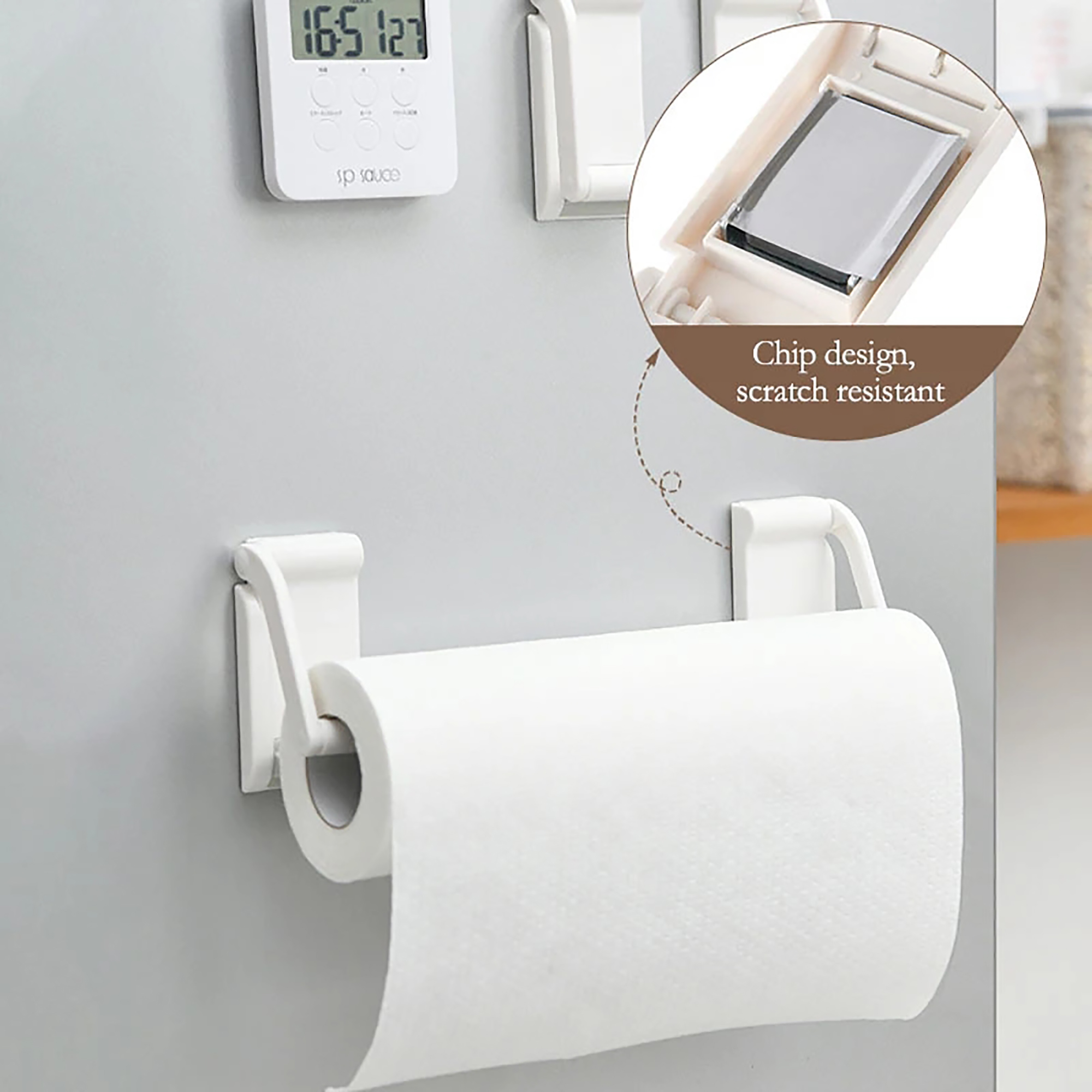 Paper towel holder with adjustable width