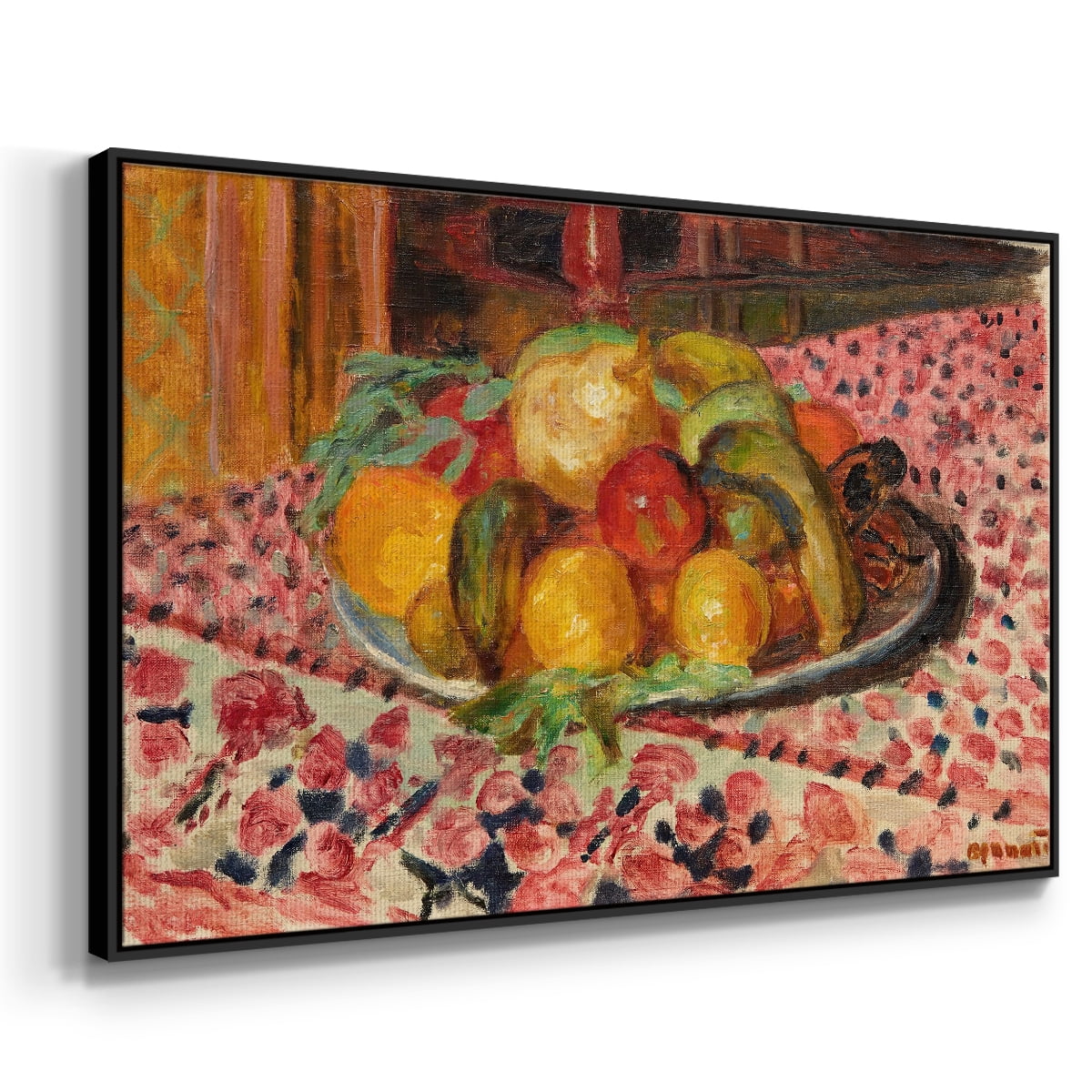 Vintage Botanical Print-LIV By Wexford Home Framed in Black Wood Gallery Wrapped Canvas 25 in. x 37 in.
