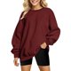 thumbnail image 1 of Gibobby Sudadera mujer Sudadera de Forro Polar Sudadera casual para Mujer(Vino,XG), 1 of 4