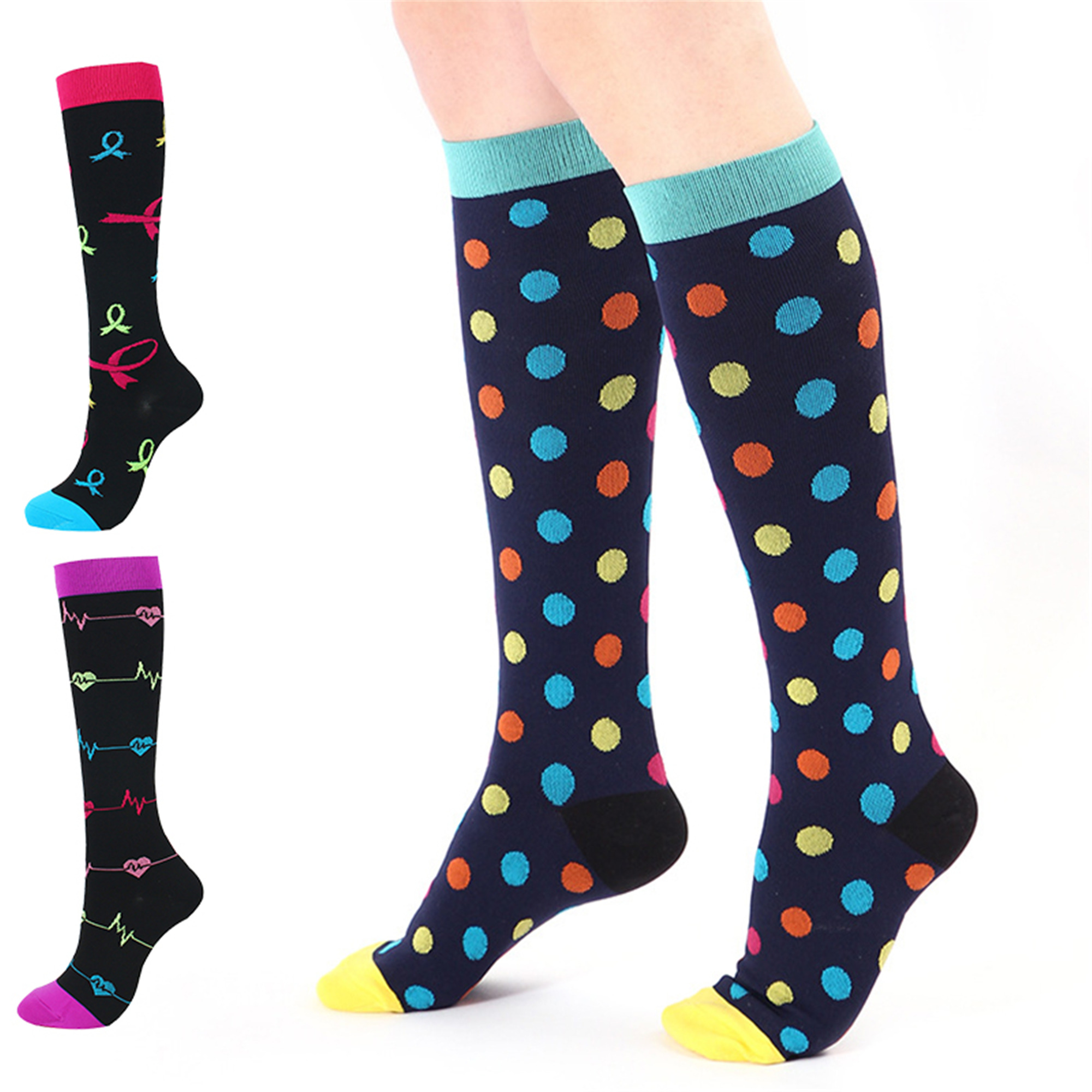 Elbourn 1Pair Womens Compression Socks Compression Socks for Nurses