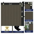 thumbnail image 4 of Privacy Fence Screen Heavy Duty Windscreen Fencing Mesh Fabric Shade Net Cover with Brass Grommtes for Outdoor Wall Garden Yard Pool Deck, 6'x95' Brown, 4 of 7