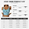 thumbnail image 2 of Sports Bra For Women, Lightblue Flower Sports Bras For Women High Support, Workout Tank Tops Woman With Removable Cups, 2 of 8