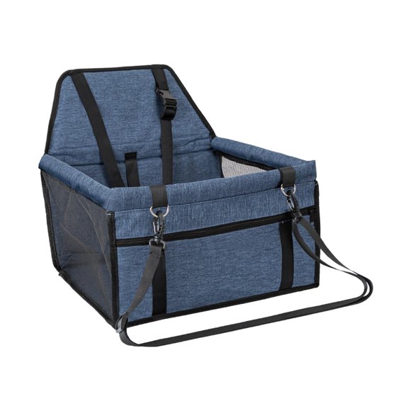 Asiento de coche para perros, asiento de seguridad para perros, asiento de coche ligero y portátil para perros y gatos Azul oscuro