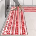 thumbnail image 2 of Kitchen Rugs Sets Of 2,Red and White Christmas Pattern Anti Fatigue Kitchen Mat Rugs Non Slip Washable,Decorative Kitchen Floor Mats for Kitchen,Sink,Laundry,17"X47", 2 of 5