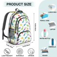 thumbnail image 5 of Colorful Dinosaurs Pattern Cute School Backpack Bag with Padded Back and Adjustable Shoulder Straps 16.9 X 12.6 X 5.9 Inches, 5 of 5