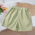 thumbnail image 5 of Hvobtty Girls' Casual Shorts Pants, Toddler Summer Short Pants, Girls' Summer Casual Lace Shorts Wide Leg Shorts Hot Pants Are Suit for 2-8 Years Green 2-3 Years, 5 of 5