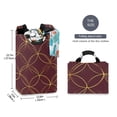 thumbnail image 2 of Yayeee Freestanding Laundry Hamper with Handle Collapsible Large Storage Basket for Clothes, Circular Gold Pattern, 2 of 7
