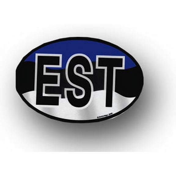 Estonia Wavy Oval Decal