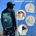 thumbnail image 4 of SEANATIVE Long Sleeve Sun Shirts for Men Fishing Hiking Running Tops Sun Hoodie Lightweight Breathable Outdoor UV Protection Rash Guard, S, Wolf Lightning Blue Black, 4 of 7