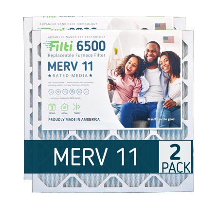 

FILTI 6500 Air Filter MERV 11 20x25x2 | Pleated HVAC AC Furnace Filters | Made 100% in the USA (20x25x2)