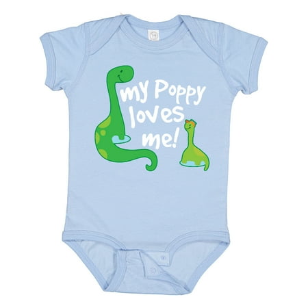 

Inktastic My Poppy Grandpa Loves Me Gift Baby Boy Bodysuit