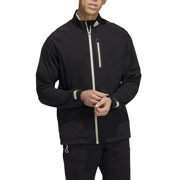 Adidas Golf Men's Rain.RDY Jacket- Waterproof Light Weight Comfort, Medium Black -