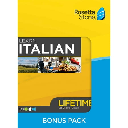 Rosetta Stone: Learn Italian Bonus Pack (Lifetime Access + Book (Best Price Rosetta Stone Italian)