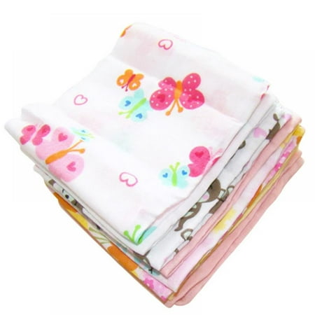 

8-Packs Baby Washcloths Double Layered Highly Absorbent Cotton Face Hand Bathing Towel Bibs Feeding Square Towels Handkerchief Newborn Baby Face Towel Handkerchief for Sensitive Skin(21cm x 21cm)