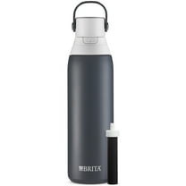 Brita 20 oz Carbon Premium Stainless Steel Leak Proof Filtered Insulated Water Bottle with Straw