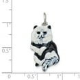 thumbnail image 3 of Sterling Silver Enameled Black & White Cat Charm QC6393, 3 of 4