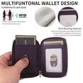thumbnail image 4 of Dteck for MagSafe Wallet, Strong Magnetic Wallet for iPhone 15/14/13/12 Series,Magnetic Card Holder Wallet with Zipper Pocket for iPhone Wallet MagSafe with 4 Card Slots RFID Blocking, Winered, 4 of 7