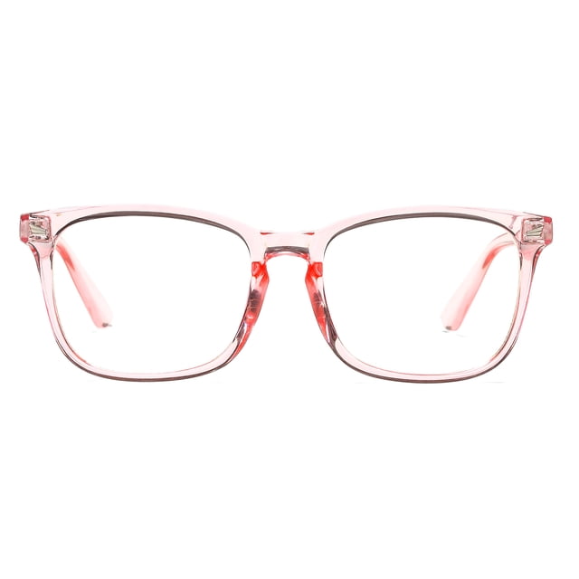 Montura de Gafas Pro Acme con Lentes Claros sin Prescripción en Rosa Transparente