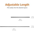 thumbnail image 3 of Basics Adjustable Sturdy Spring Tension Curtain Rod, No Drilling/No Holes, 36-54", Black, Classic Finial, 3 of 5