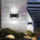thumbnail image 3 of Paquete de 4 luces solares de pared para vallas, luces de cubierta impermeables IP65, encendido y apagado automático para decoración de jardín, patio y exterior., 3 of 7