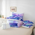 thumbnail image 4 of 7 Piece Mermaid Tail Bedding Sets Princess Room Decor Bed in a Bag, Purple Mermaid Tail Printed Pattern Comforter Set with Sheets Ocean Themed Bed Set Cute Mermaid Sheets Full, 4 of 5