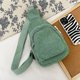 thumbnail image 5 of Bolso de hombro casual Bolso de pecho de mujer de pana de color sólido para el trabajo (verde retro), 5 of 8