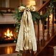 thumbnail image 7 of Big Gold Bows Christmas Tree Topper Bows 20in Large Satin Bow for Hoom Wall Backdrop Room Decorations for Wedding Birthday Party, 7 of 7