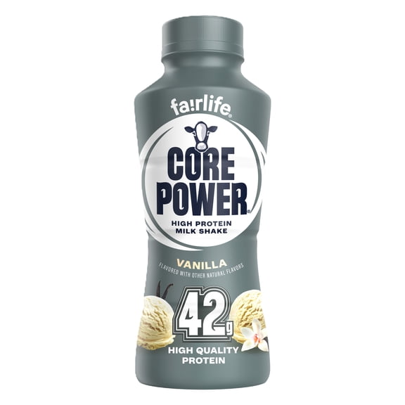 Core Power Elite High Protein Shake with 42g Protein by fairlife Milk, Vanilla, 14 fl oz