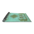 thumbnail image 2 of Ahgly Company Indoor Round Abstract Light Blue Modern Area Rugs, 8' Round, 2 of 4
