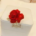 thumbnail image 6 of Eoperou Luxury Rose Flower Shape Brooch Shining Rhinestones Pin Elegant Suit Coat Overcoat Badge Clothes Accessories, 6 of 7