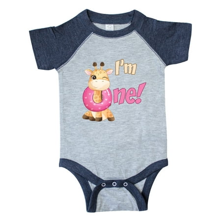 

Inktastic I m One Giraffe Gift Baby Boy or Baby Girl Bodysuit