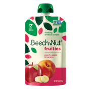 Beech-Nut Fruities Stage 2, Peach Apple & Banana Baby Food, 3.5 oz Pouch