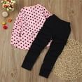 thumbnail image 6 of Odeerbi Reduced Baby Girls Boys Clothes Baby Outfits Shirts Sets Toddler Infant Dots Print Bow Top T-shirt +Pants Set, 6 of 7
