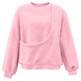 thumbnail image 5 of TAmten Cat Pouch Hoodie for Women Kangaroo Pocket Dog Pouch Sweatshirts Pet Carrier Animal Holder Long Sleeve Pullover Tops(Pink,L), 5 of 5
