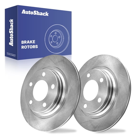AutoShack Rear Solid Brake Rotors 2-PC Set Replacement for 2006-2015 Mazda MX-5 Miata 1998-2002 Mazda 626 11.02" (280 mm)
