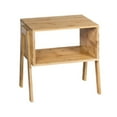 thumbnail image 3 of Canddidliike 2 Pieces Bamboo Nightstand Sofa Table with Storage Shelf, Modern Nightstand, End Table for Bedroom Living Room, 3 of 9