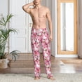 thumbnail image 5 of Vsdgher Rose Rabbit Print Mens Pajama Pants Sleep & Lounge Pants, PJ Bottoms With elastic waistb and Pockets, 5 of 5