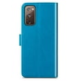 thumbnail image 4 of Galaxy S20 FE 5G Case, S20 FE Case,  Premium PU Leather Floral Embossed Hand Wrist Wireless Charging Magnetic Clasp Book Style Cards Holder Wallet Case for Samsung Galaxy S20 FE, Blue, 4 of 24