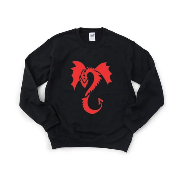 Red Dragon Mythical Creature Fantasy Ruby Cherry Color Sweatshirt, for men & women, up to size 5XL
