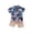 Blue, variant on Boys Printed Lapel Shirt Suit Spring Summer Autumn Short Sleeve Shorts Two Piece Suit Sweater Track Suit