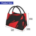 thumbnail image 3 of Red Black Abstract Lunch Bag Reusable Insulated Lunch Tote Cooler Box For Women Men, 3 of 7