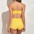 thumbnail image 2 of Aayomet High Waisted Bikini Bikini Sets For Women Two Piece Swimsuit High Waisted Cutout Bathing Suits Solid V Neck,Yellow M, 2 of 5