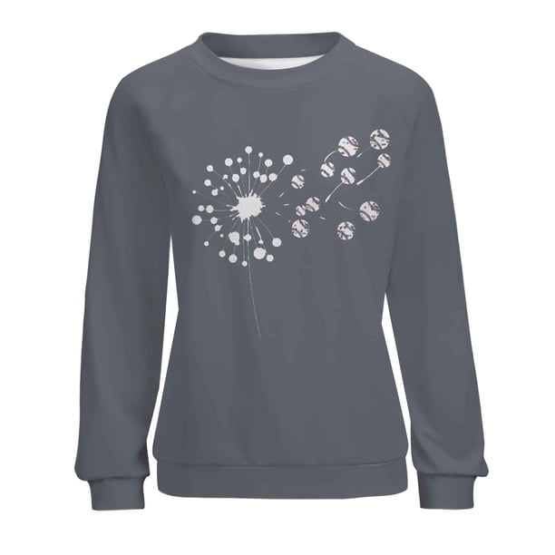 Gibobby Sudadera mujer Sudaderas de moda de gran tamaño para mujer con cuello alto sudaderas de manga larga trajes de otoño 2023(Gris,G)