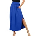thumbnail image 1 of Doublju Women's Banded Smocking Waist Maxi Skirt With Pocket, 1 of 4