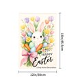 thumbnail image 4 of Easter Bunny With Flowers And Eggs Garden Flag For Home Outdoor Garden Yard Decor 12x18 Inch, 4 of 5
