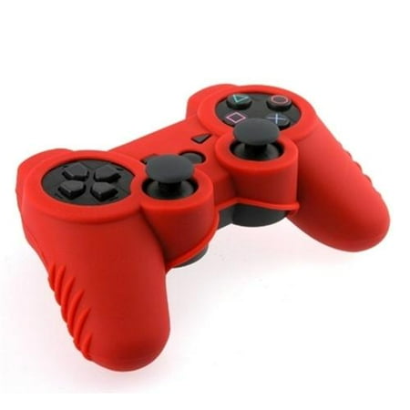 Ps3 Controller Skin - Insten Silicone Skin Case For Sony PS3 Controller, Red